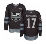 Men's Los Angeles Kings #17 Ilya Kovalchuk Black 1917-2017 100th Anniversary Stitched Hockey Jersey