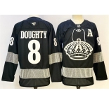 Men's Los Angeles Kings #8 Drew Doughty Black With A Patch Alternate Stitched Hockey Jersey