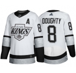 Men's Los Angeles Kings #8 Drew Doughty White Throwback Stitched Jersey