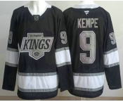Men's Los Angeles Kings #9 Adrian Kempe Black Alternate Authentic Jersey