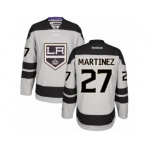 Men's Reebok Los Angeles Kings #27 Alec Martinez Authentic Gray Alternate NHL Jersey