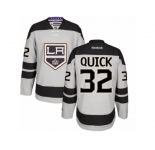 Men's Reebok Los Angeles Kings #32 Jonathan Quick Authentic Gray Alternate NHL Jersey