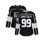 Women Adidas Los Angeles Kings #99 Wayne Gretzky Black Home Authentic Stitched NHL Jersey