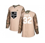 Youth Adidas Los Angeles Kings #32 Jonathan Quick Camo Authentic 2017 Veterans Day Stitched NHL Jersey