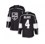 Youth Adidas Los Angeles Kings #4 Rob Blake Black Home Authentic Stitched NHL Jersey