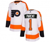 Adidas Philadelphia Flyers #1 Bernie Parent Authentic White Away NHL Jersey