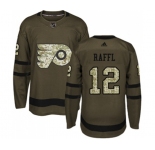 Adidas Philadelphia Flyers #12 Michael Raffl Authentic Green Salute to Service NHL Jersey