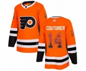 Adidas Philadelphia Flyers #14 Sean Couturier Authentic Orange Drift Fashion NHL Jersey