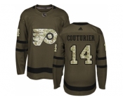 Adidas Philadelphia Flyers #14 Sean Couturier Green Salute to Service Stitched NHL Jersey
