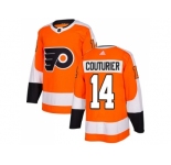 Adidas Philadelphia Flyers #14 Sean Couturier Orange Home Authentic Stitched NHL Jersey