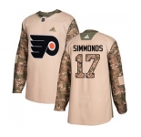 Adidas Philadelphia Flyers #17 Wayne Simmonds Authentic Camo Veterans Day Practice NHL Jersey
