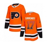 Adidas Philadelphia Flyers #17 Wayne Simmonds Authentic Orange Drift Fashion NHL Jersey