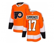 Adidas Philadelphia Flyers #17 Wayne Simmonds Orange Home Authentic Stitched NHL Jersey