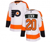 Adidas Philadelphia Flyers #20 Taylor Leier Authentic White Away NHL Jersey