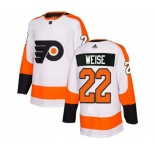 Adidas Philadelphia Flyers #22 Dale Weise Authentic White Away NHL Jersey
