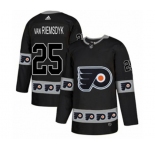 Adidas Philadelphia Flyers #25 James Van Riemsdyk Authentic Black Team Logo Fashion NHL Jersey