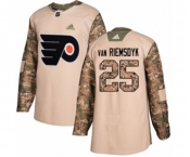 Adidas Philadelphia Flyers #25 James Van Riemsdyk Authentic Camo Veterans Day Practice NHL Jersey