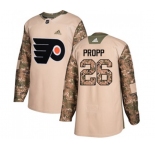 Adidas Philadelphia Flyers #26 Brian Propp Authentic Camo Veterans Day Practice NHL Jersey