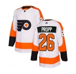 Adidas Philadelphia Flyers #26 Brian Propp Authentic White Away NHL Jersey
