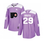 Adidas Philadelphia Flyers #29 Johnny Oduya Authentic Purple Fights Cancer Practice NHL Jersey