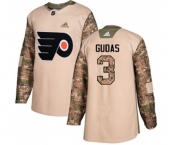 Adidas Philadelphia Flyers #3 Radko Gudas Authentic Camo Veterans Day Practice NHL Jersey