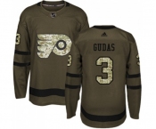 Adidas Philadelphia Flyers #3 Radko Gudas Authentic Green Salute to Service NHL Jersey