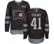 Adidas Philadelphia Flyers #41 Anthony Stolarz Premier Black 1917-2017 100th Anniversary NHL Jersey