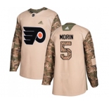 Adidas Philadelphia Flyers #5 Samuel Morin Authentic Camo Veterans Day Practice NHL Jersey
