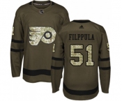 Adidas Philadelphia Flyers #51 Valtteri Filppula Authentic Green Salute to Service NHL Jersey