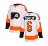 Adidas Philadelphia Flyers #6 Travis Sanheim Authentic White Away NHL Jersey