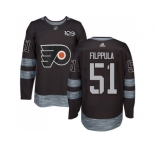 Men Adidas Philadelphia Flyers #51 Valtteri Filppula Black 1917-2017 100th Anniversary Stitched NHL Jersey
