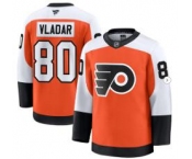 Men's Philadelphia Flyers #80 Dan Vladar Orange 2024-25 Home Stitched Hockey Jersey