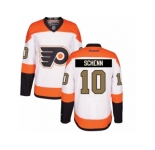 Men's Reebok Philadelphia Flyers #10 Brayden Schenn Authentic White 3rd NHL Jersey