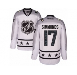 Men's Reebok Philadelphia Flyers #17 Wayne Simmonds Authentic White Metropolitan Division 2017 All-Star NHL Jersey