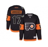 Men's Reebok Philadelphia Flyers #17 Wayne Simmonds Black 2017 Stadium Series Stitched NHL Jersey