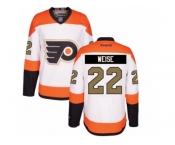 Men's Reebok Philadelphia Flyers #22 Dale Weise Authentic White 3rd NHL Jersey
