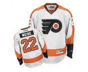 Men's Reebok Philadelphia Flyers #22 Dale Weise Authentic White Away NHL Jersey
