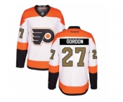 Men's Reebok Philadelphia Flyers #27 Boyd Gordon Authentic White 3rd NHL Jersey