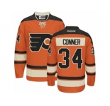 Men's Reebok Philadelphia Flyers #34 Chris Conner Authentic Orange New Third NHL Jersey