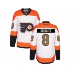 Men's Reebok Philadelphia Flyers #8 Dave Schultz Authentic White 3rd NHL Jersey
