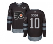 Philadelphia Flyers #10 Brayden Schenn Black 1917-2017 100th Anniversary Stitched NHL Jersey