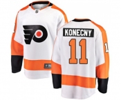Philadelphia Flyers #11 Travis Konecny Fanatics Branded White Away Breakaway NHL Jersey