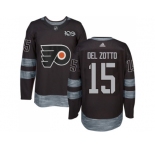Philadelphia Flyers #15 Michael Del Zotto Black 1917-2017 100th Anniversary Stitched NHL Jersey