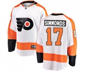 Philadelphia Flyers #17 Wayne Simmonds Fanatics Branded White Away Breakaway NHL Jersey