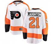 Philadelphia Flyers #21 Scott Laughton Fanatics Branded White Away Breakaway NHL Jersey