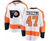 Philadelphia Flyers #47 Andrew MacDonald Fanatics Branded White Away Breakaway NHL Jersey