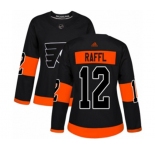 Women Adidas Philadelphia Flyers #12 Michael Raffl Authentic Black Alternate NHL Jersey