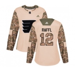 Women Adidas Philadelphia Flyers #12 Michael Raffl Authentic Camo Veterans Day Practice NHL Jersey