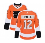 Women Adidas Philadelphia Flyers #12 Michael Raffl Authentic Orange Home NHL Jersey