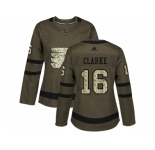 Women Adidas Philadelphia Flyers #16 Bobby Clarke Green Salute to Service Stitched NHL Jersey